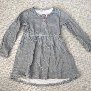 Splendid Striped Long Sleeve Dress with Pink Accents and Lining